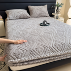 Gemütliches Plüsch Winter Spannbettlaken - Verdickter Schutzbezug für Ultimativen Komfort