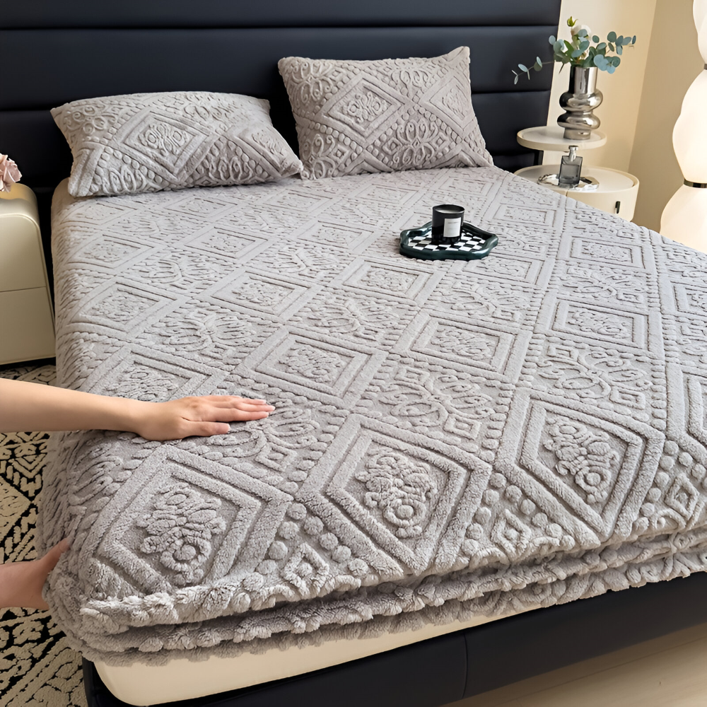 Gemütliches Plüsch Winter Spannbettlaken - Verdickter Schutzbezug für Ultimativen Komfort