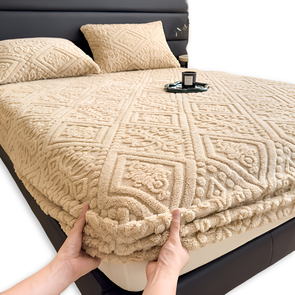 Gemütliches Plüsch Winter Spannbettlaken - Verdickter Schutzbezug für Ultimativen Komfort