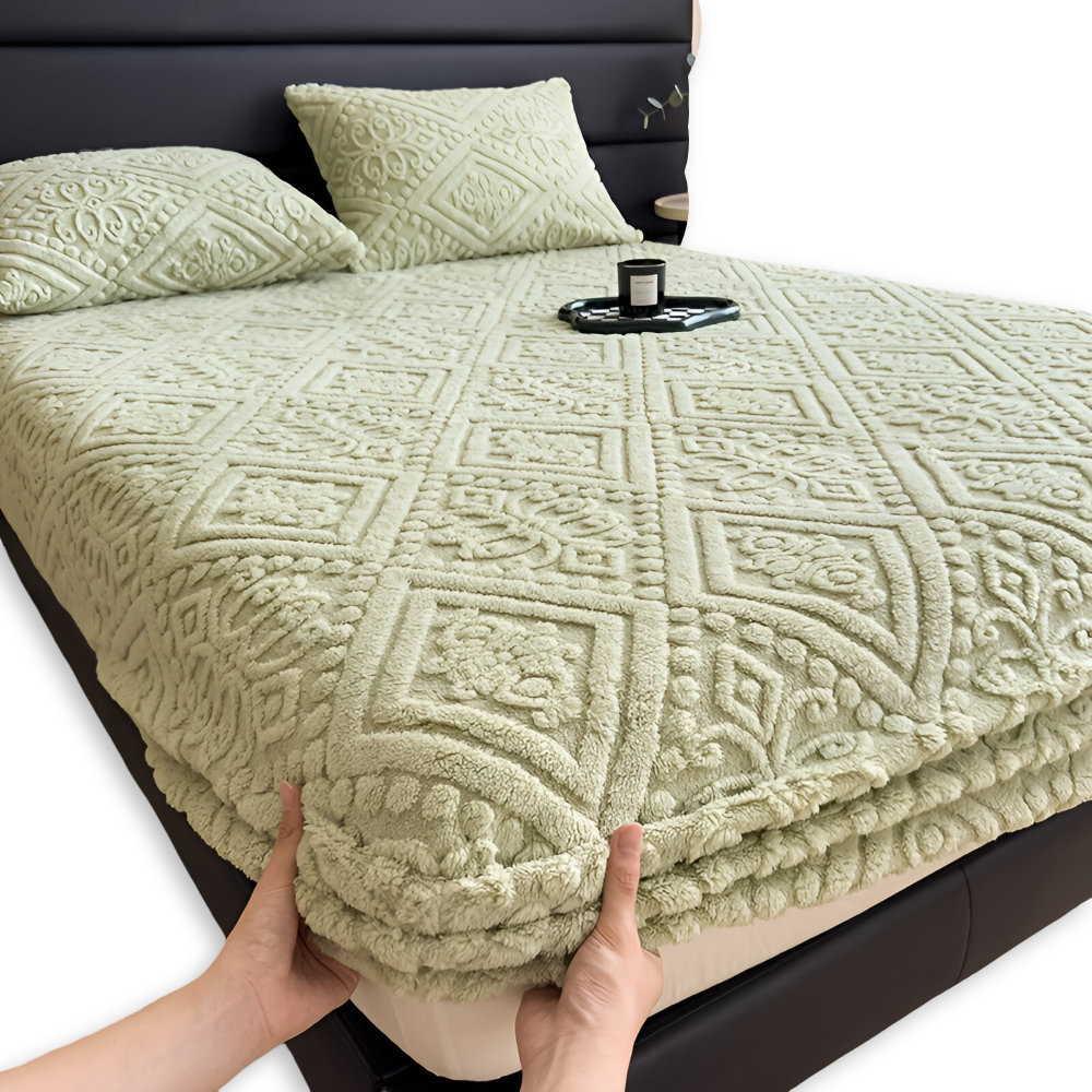 Gemütliches Plüsch Winter Spannbettlaken - Verdickter Schutzbezug für Ultimativen Komfort