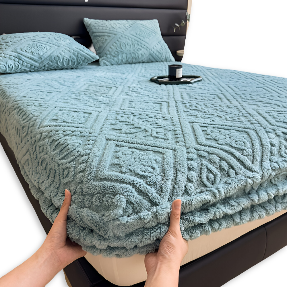 Gemütliches Plüsch Winter Spannbettlaken - Verdickter Schutzbezug für Ultimativen Komfort