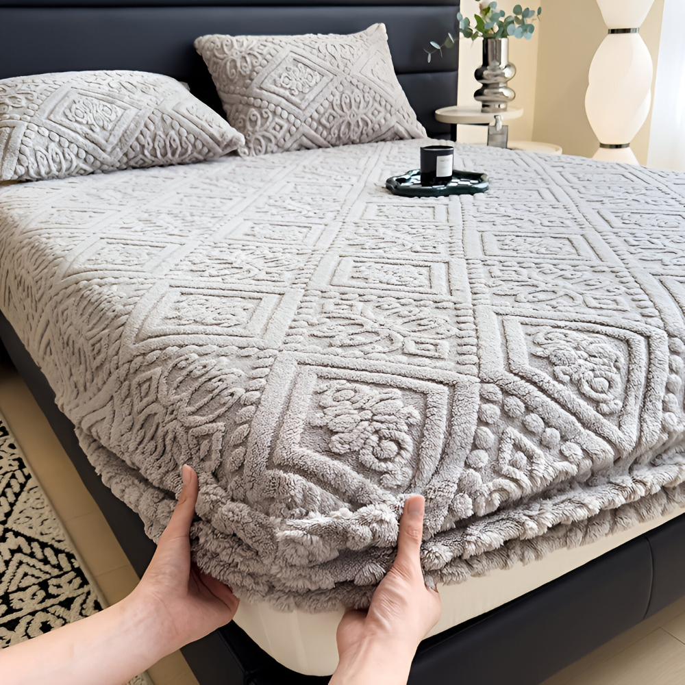 Gemütliches Plüsch Winter Spannbettlaken - Verdickter Schutzbezug für Ultimativen Komfort