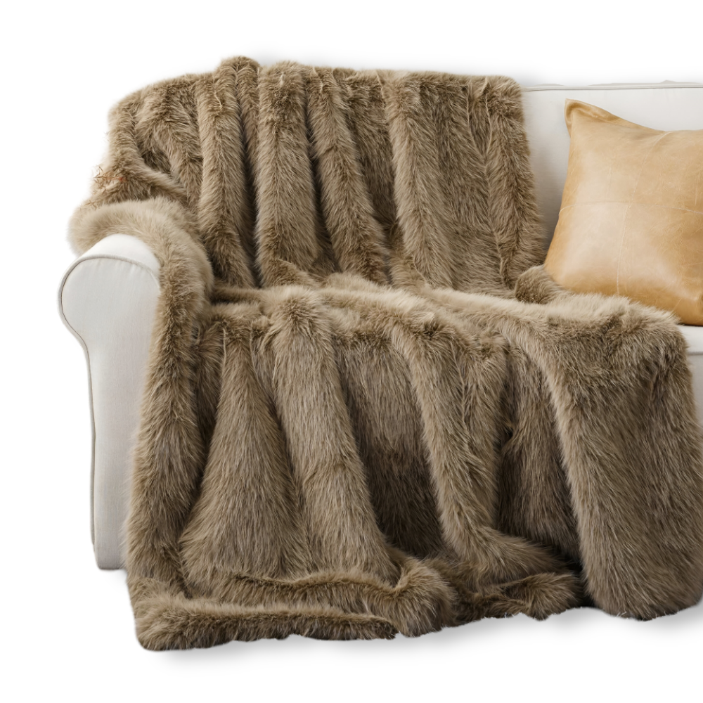 Luxuriöse Kunstfell Wurfdecke - Weiche, Plüsch Mink Decke für Bett und Sofa