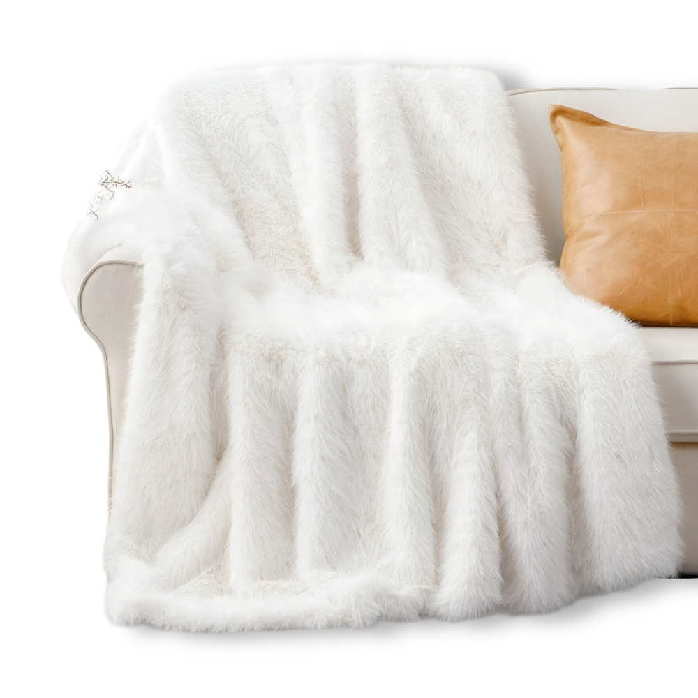 Luxuriöse Kunstfell Wurfdecke - Weiche, Plüsch Mink Decke für Bett und Sofa