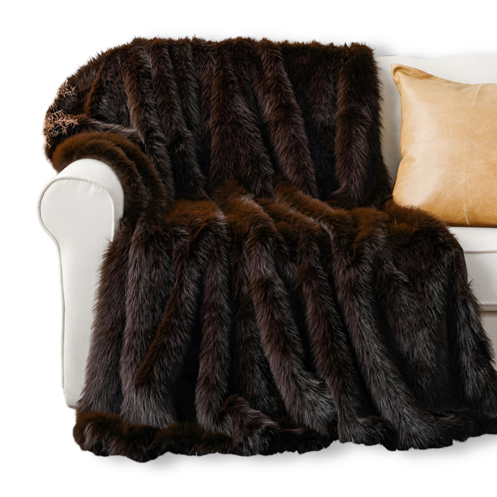 Luxuriöse Kunstfell Wurfdecke - Weiche, Plüsch Mink Decke für Bett und Sofa