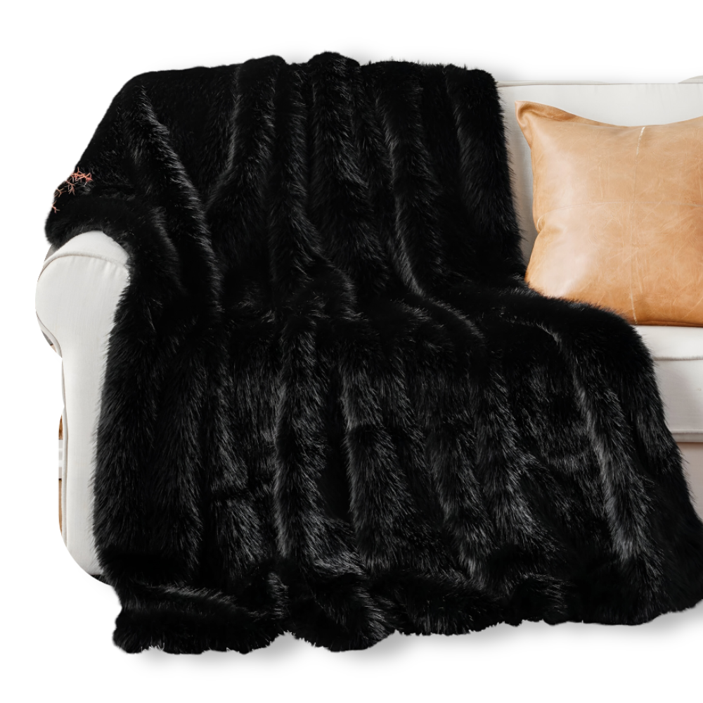 Luxuriöse Kunstfell Wurfdecke - Weiche, Plüsch Mink Decke für Bett und Sofa