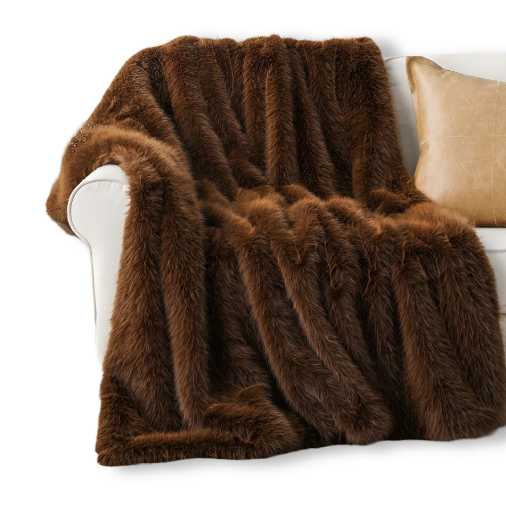 Luxuriöse Kunstfell Wurfdecke - Weiche, Plüsch Mink Decke für Bett und Sofa