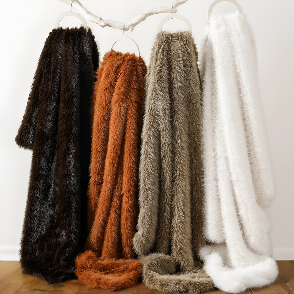 Luxuriöse Kunstfell Wurfdecke - Weiche, Plüsch Mink Decke für Bett und Sofa