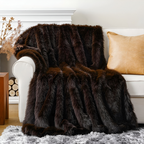 Luxuriöse Kunstfell Wurfdecke - Weiche, Plüsch Mink Decke für Bett und Sofa