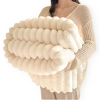 Ultra-weiche Fleece Kusheldecke mit Elastischen Streifen - Vielseitige Decke für Wohnzimmer, Schlafzimmer und Reisen